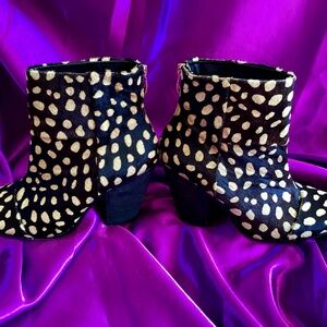 Vince Camuto Hair On Leopard Zip Boots